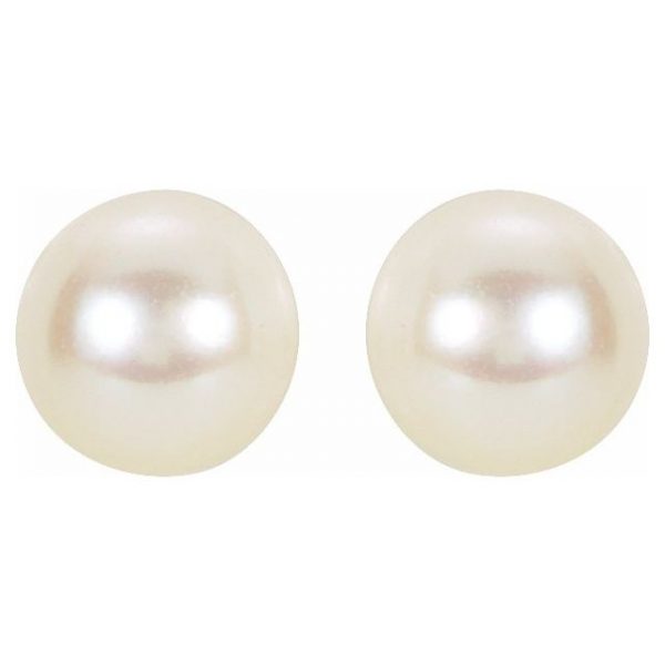 6MM Cultured Akoya Pearl Stud Earrings