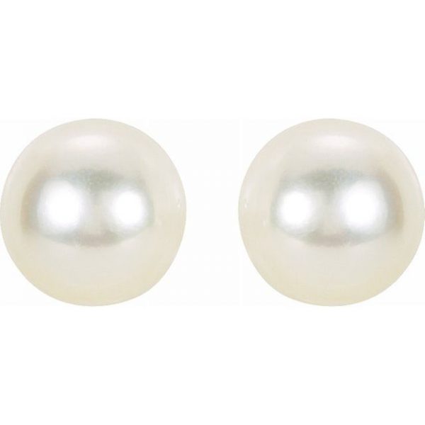 7MM Cultured Akoya Pearl Stud Earrings