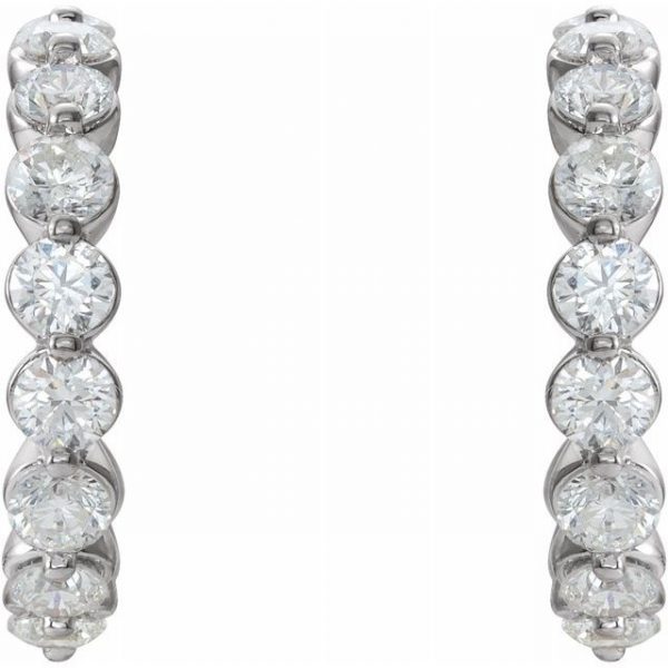 Platinum Glam Glam Mini Hoop Earrings - Image 2