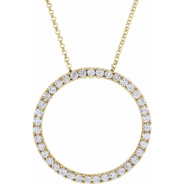 Mykonos Circle Pendant with Chain Necklace