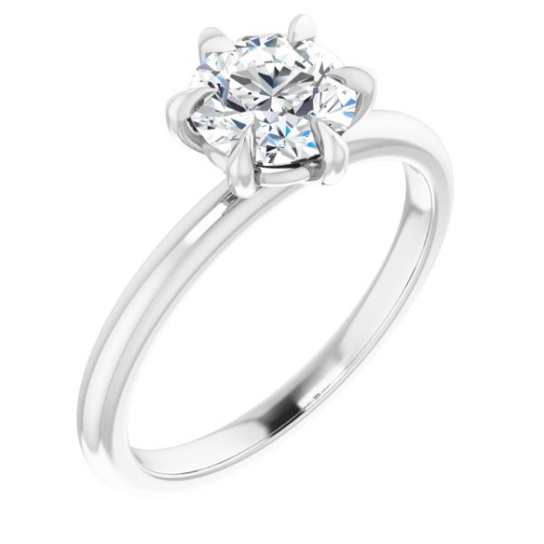 Star Round Engagement Ring