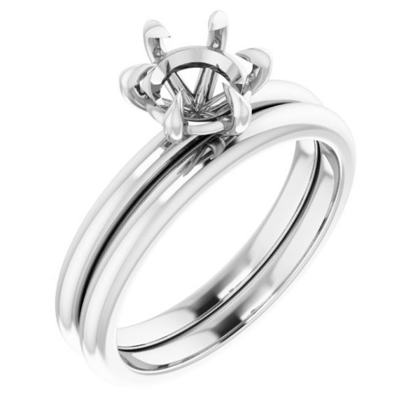 Star Round Engagement Ring - Image 6