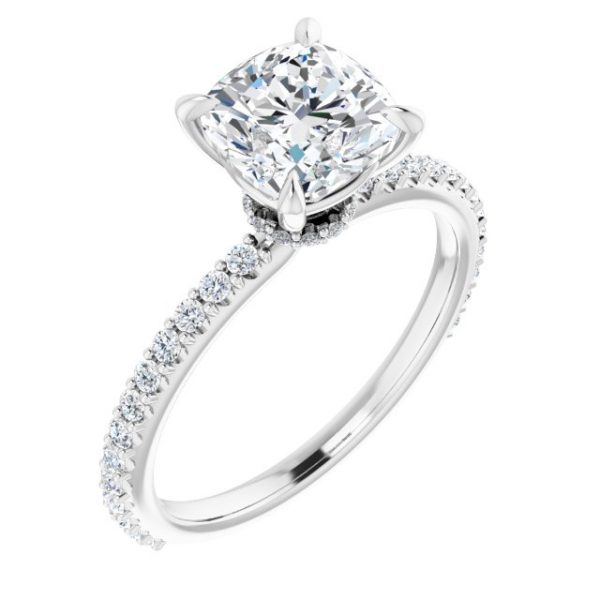 Nitida Glam Cushion Engagement Ring