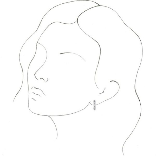 Platinum Glam Glam Mini Hoop Earrings - Image 3