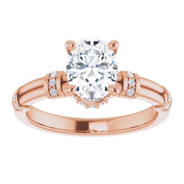 Nitida Bamboo Oval Engagement Ring - Image 3