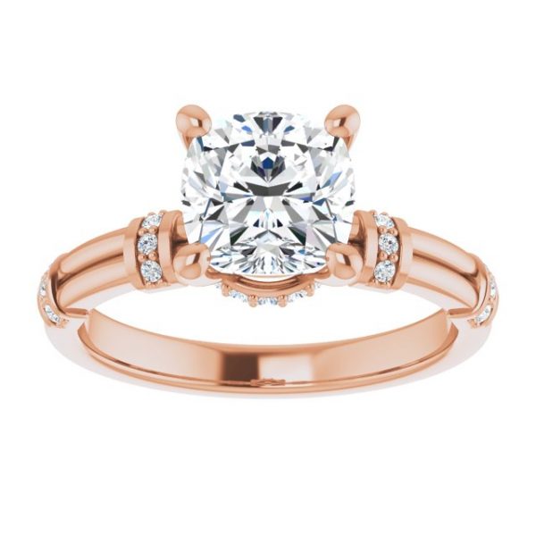 Nitida Bamboo Cushion Engagement Ring - Image 3