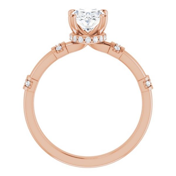Nitida Bamboo Oval Engagement Ring - Image 2