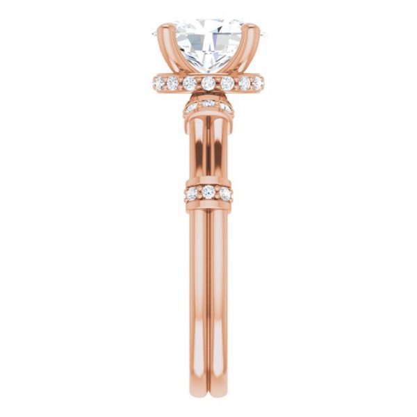 Nitida Bamboo Oval Engagement Ring - Image 4