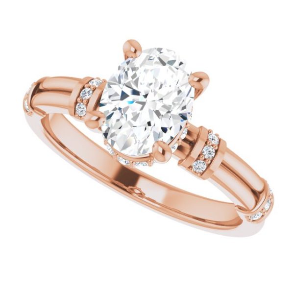 Nitida Bamboo Oval Engagement Ring - Image 5