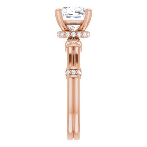 Nitida Bamboo Cushion Engagement Ring - Image 4