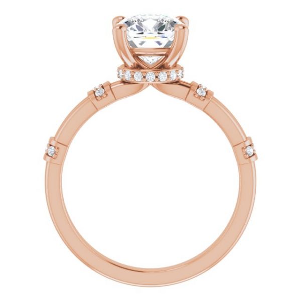 Nitida Bamboo Cushion Engagement Ring - Image 2