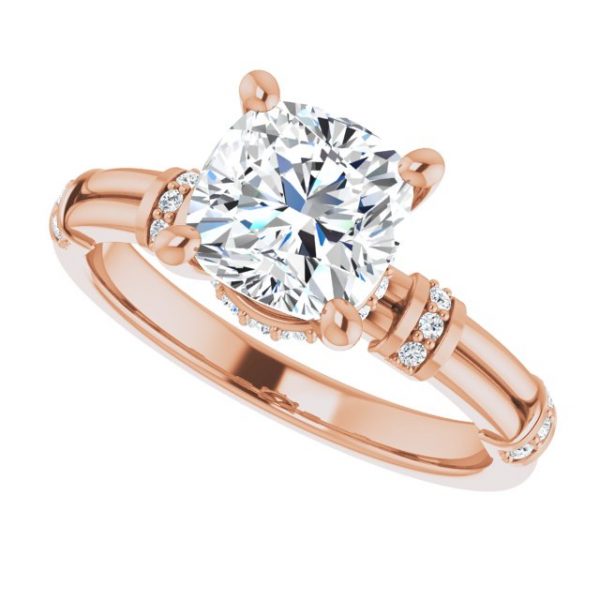 Nitida Bamboo Cushion Engagement Ring - Image 5