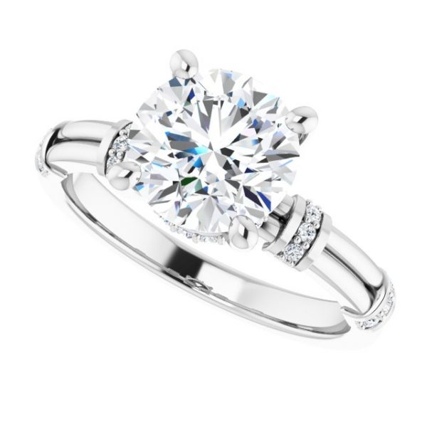 Nitida Bamboo Round Engagement Ring - Image 5
