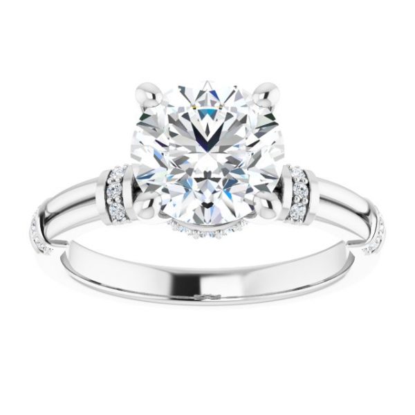 Nitida Bamboo Round Engagement Ring - Image 3