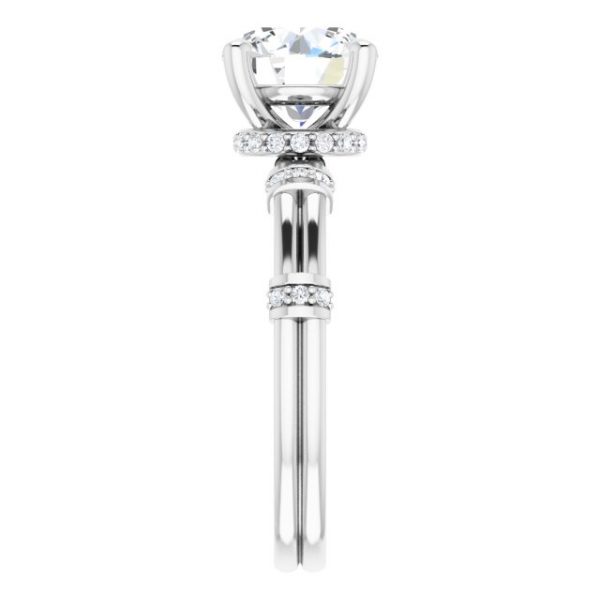 Nitida Bamboo Round Engagement Ring - Image 4