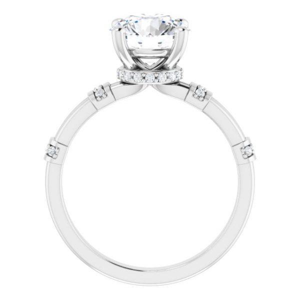 Nitida Bamboo Round Engagement Ring - Image 2