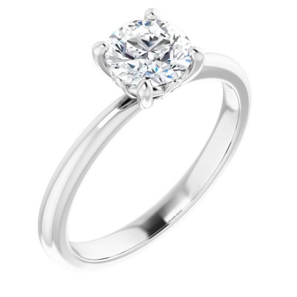 Tulip Round Engagement Ring