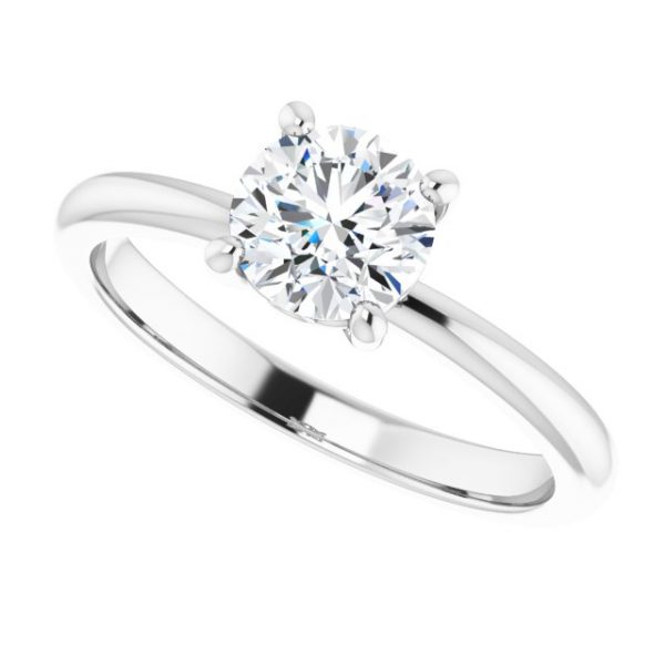 Tulip Round Engagement Ring - Image 5