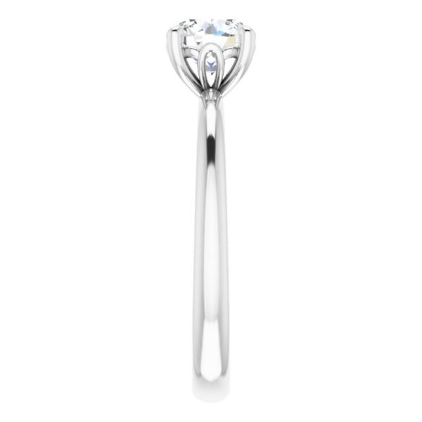 Tulip Round Engagement Ring - Image 4