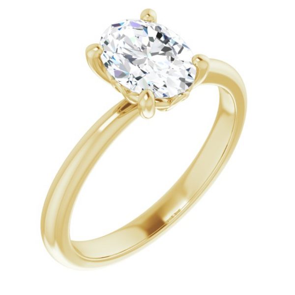 Tulip Oval Engagement Ring