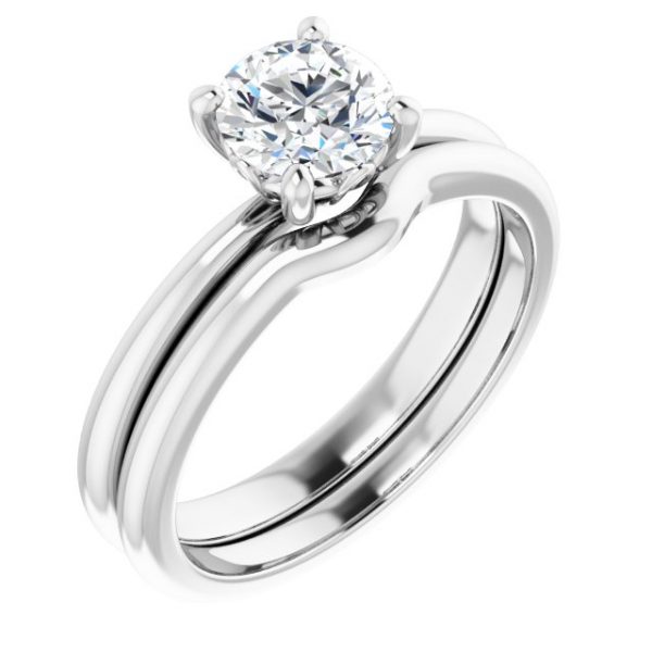 Tulip Round Engagement Ring - Image 6