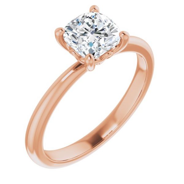 Tulip Cushion Engagement Ring