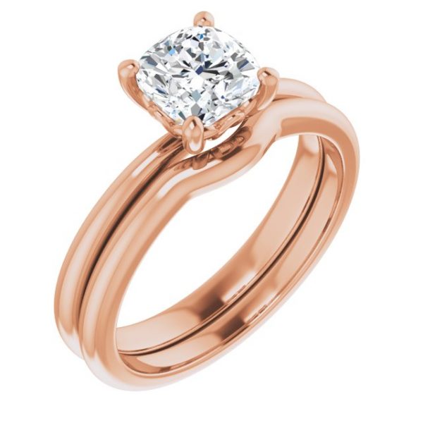 Tulip Cushion Engagement Ring - Image 6